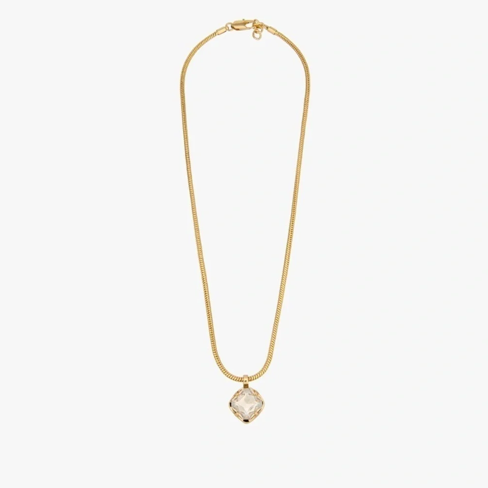 NWT. Zara Limited Edition Golden Metal Rhinestone Snakeskin Necklace.